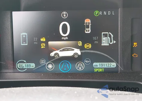 2012 Chevrolet Volt z USA, uszkodzony, nr VIN 1G1RH6E47CU127087